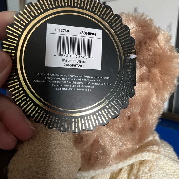 NWT FAO Schwartz bear 15” - Picture 4 of 6